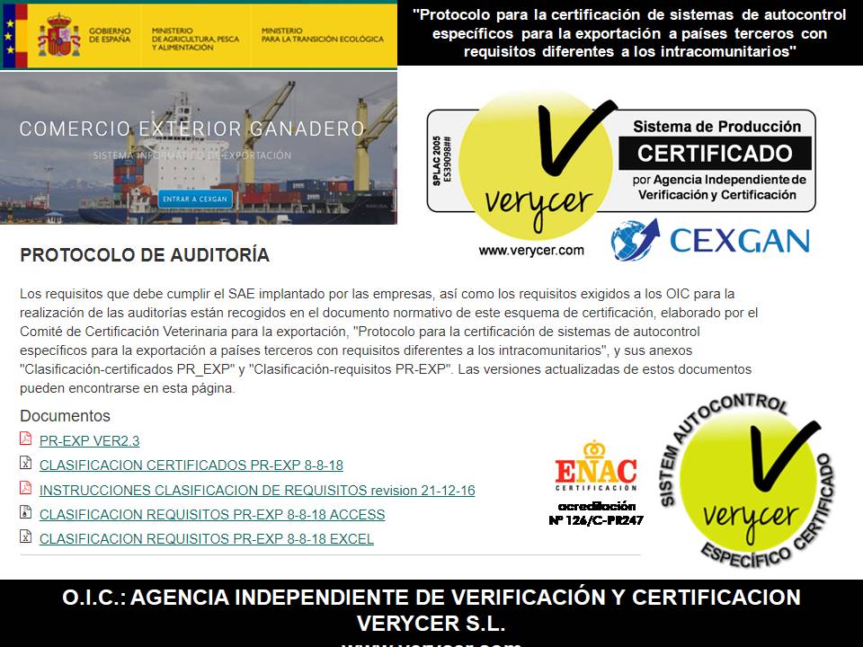 imagen de la noticia: Autocontroles especficos para la exportacin de productos para consumo humano a terceros pases